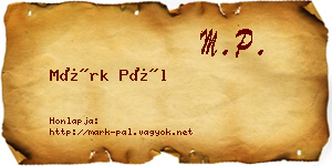 Márk Pál névjegykártya